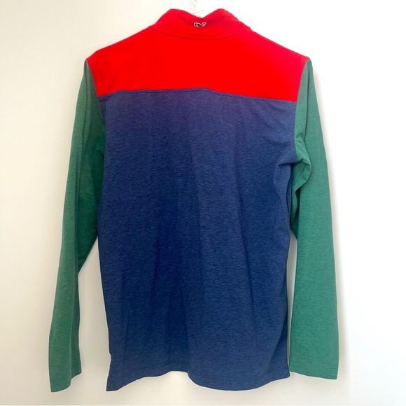 Vineyard Vines Mens XS Blue Colorblock Edgartown Shep 1/4 Zip Sweatshirt - Picture 9 of 9